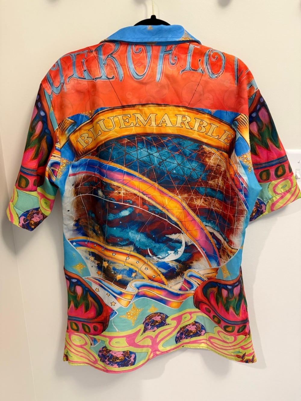 Rare Moschino Marble Trippy Short Sleeve Shirt Vibrant Psychedelic Print Size XL - Picture 2 of 6